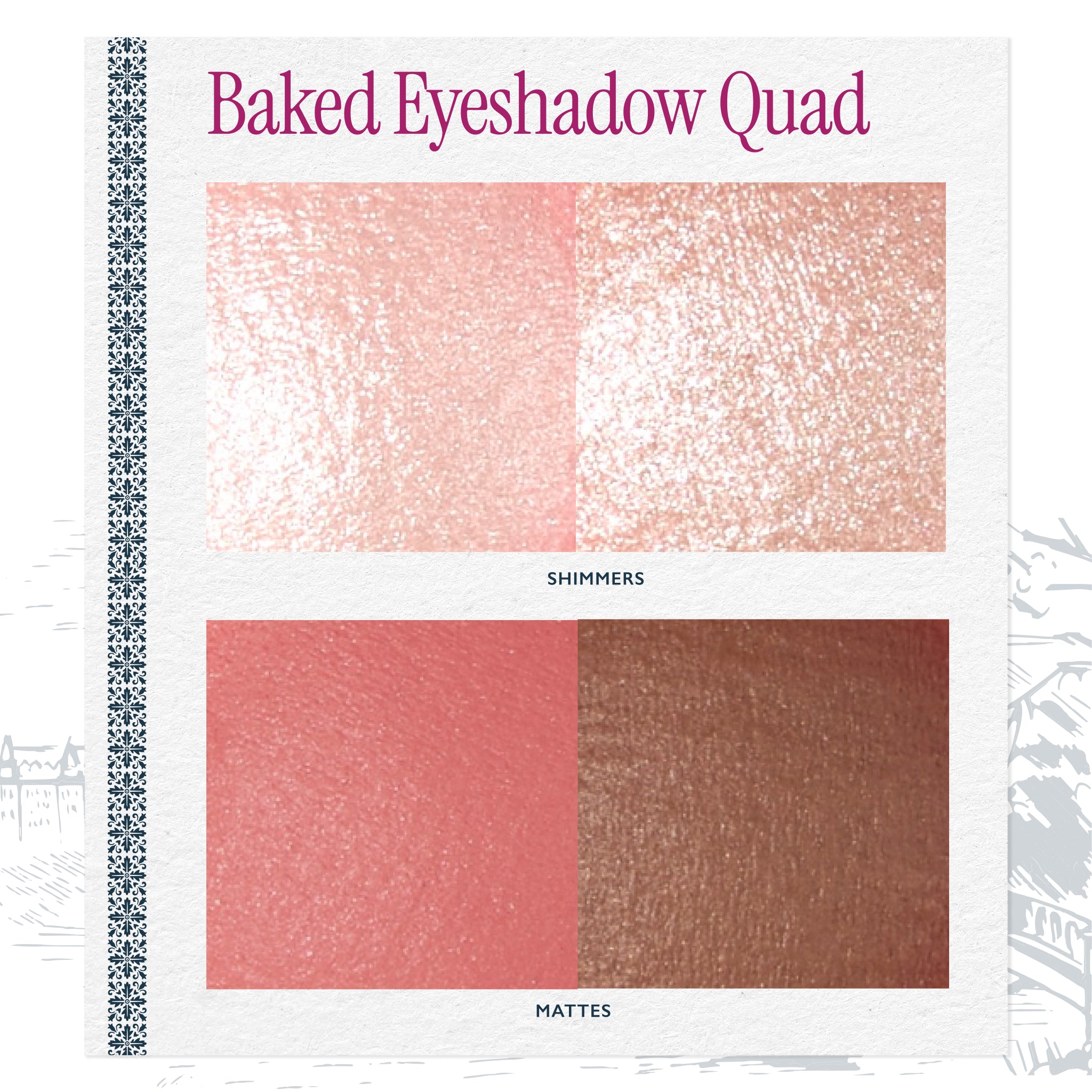 Limited Edition Baked Eyeshadow Quad- Pink Buttercream - Image 4