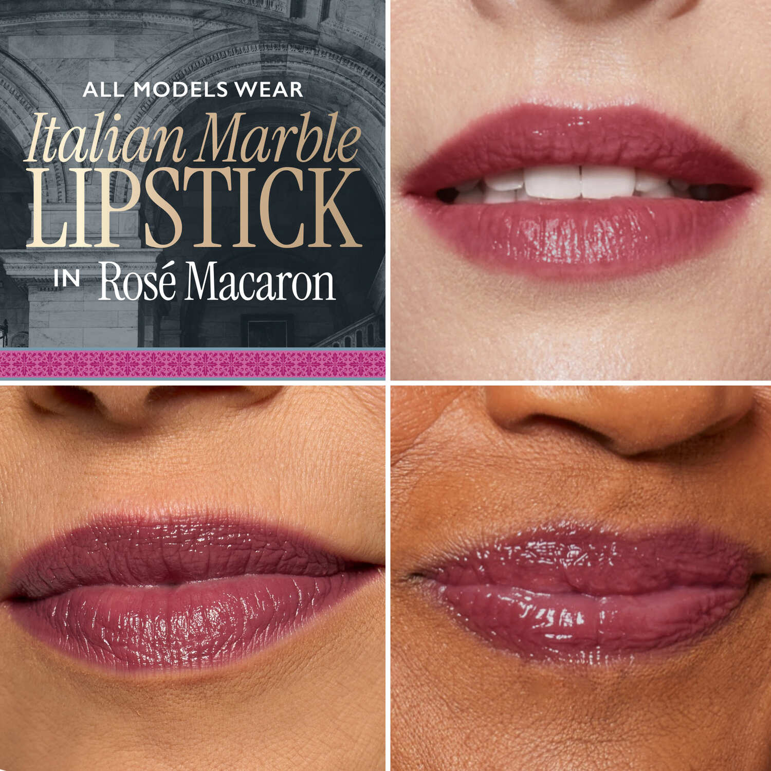 Italian Marble Lipstick Duo: Berry Banana & Rosé Macaron - Image 2