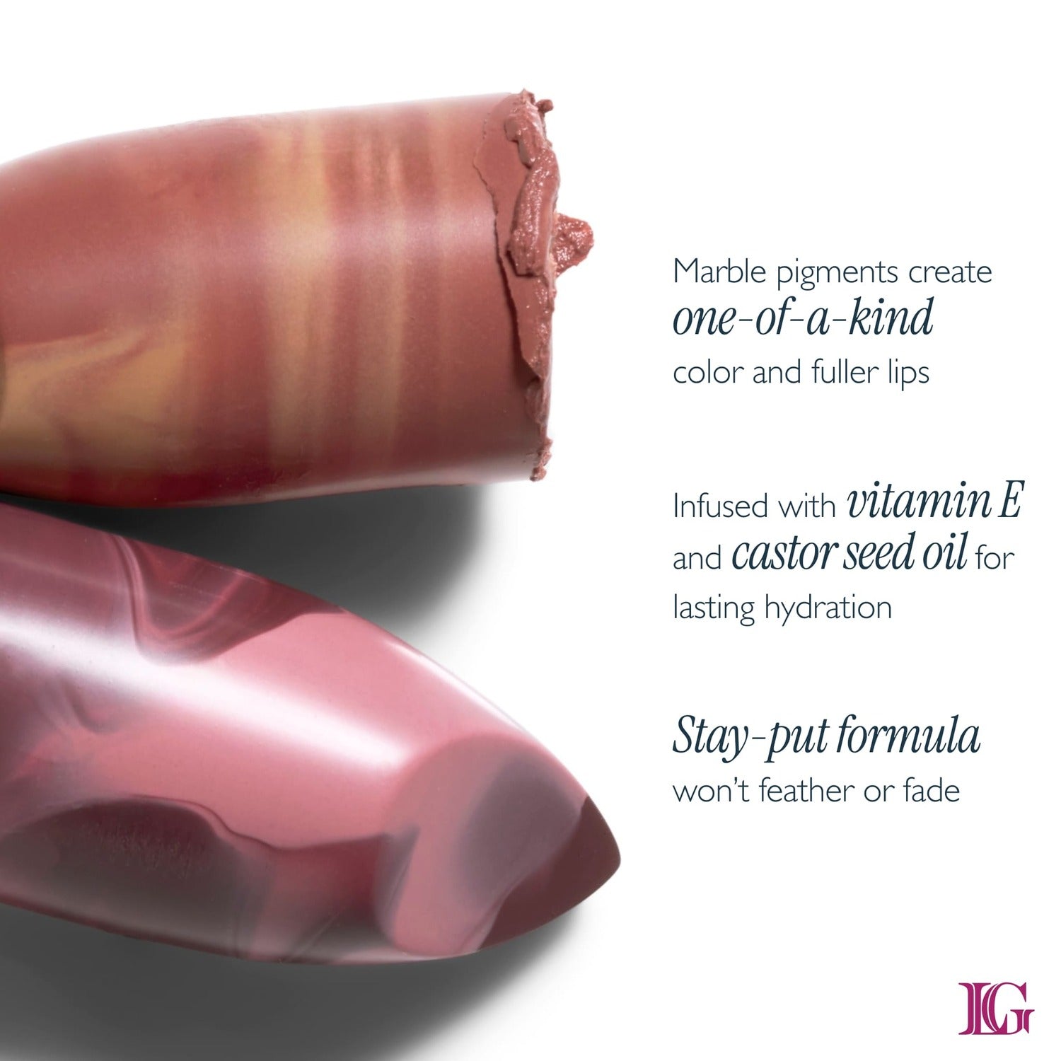 Italian Marble Lipstick Duo: Berry Banana & Rosé Macaron - Image 4